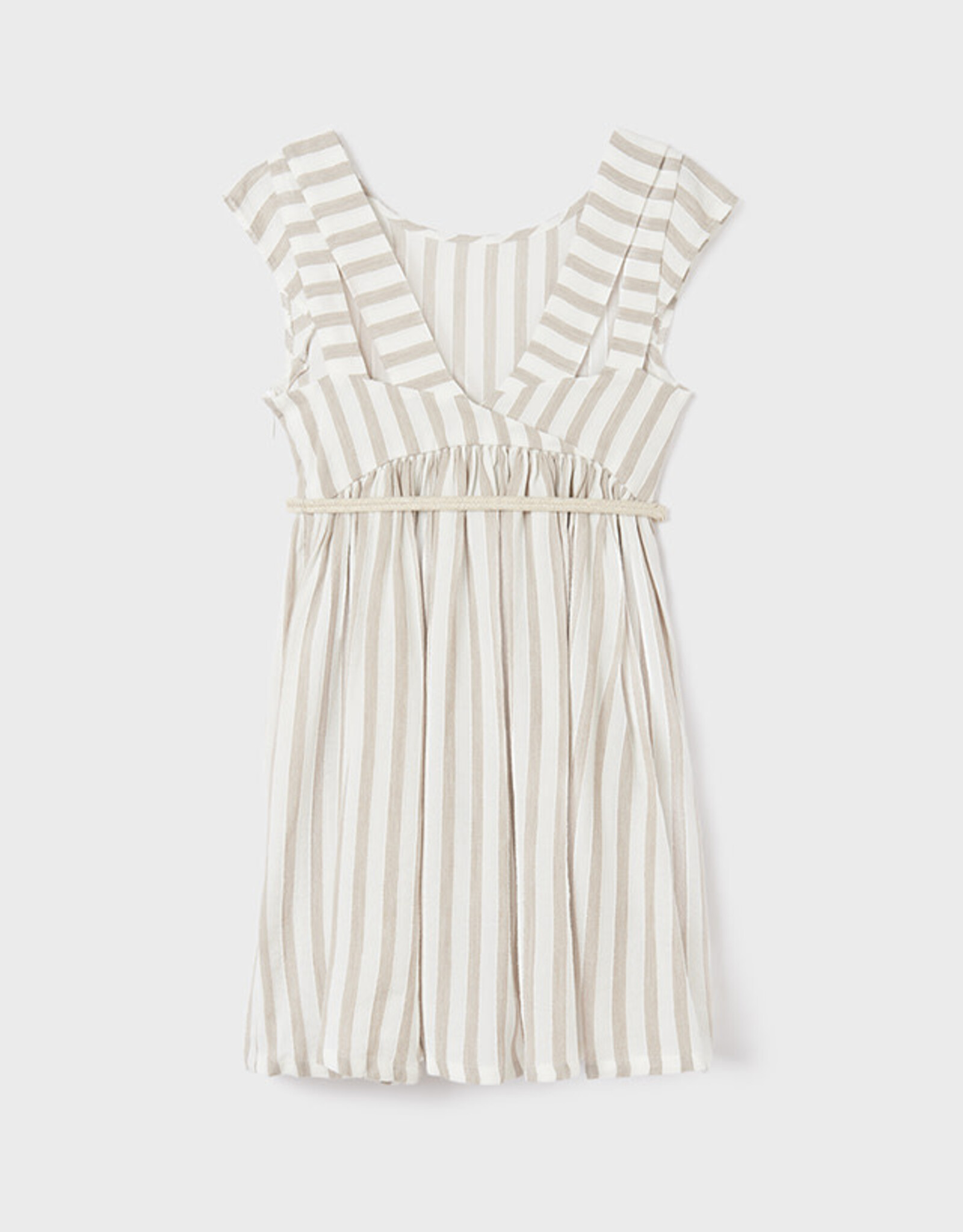Mayoral Ocher Striped Dress w/Belt