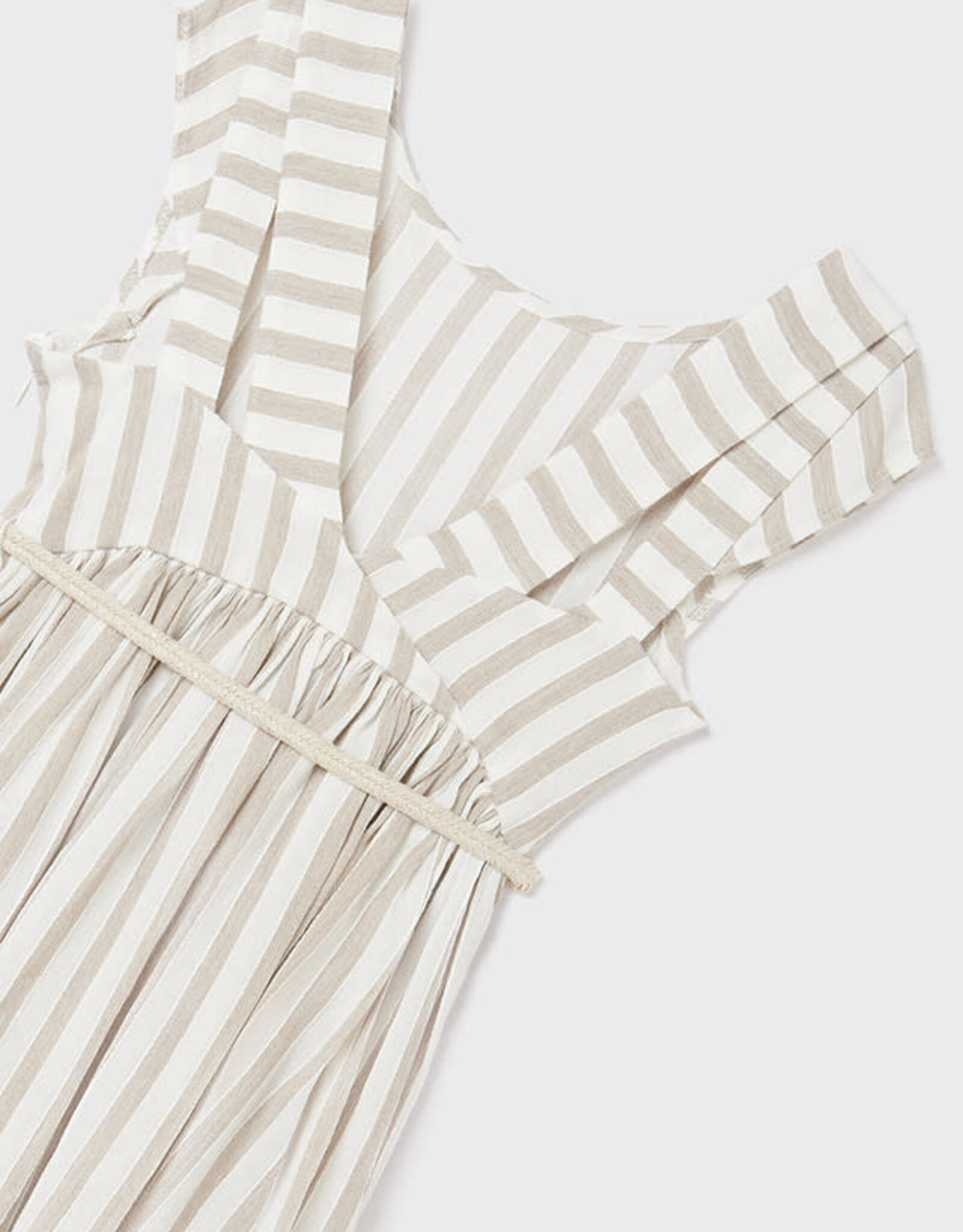 Mayoral Ocher Striped Dress w/Belt