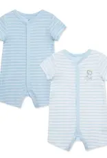 Little Me Snuggly Safari Rompers (2pack)