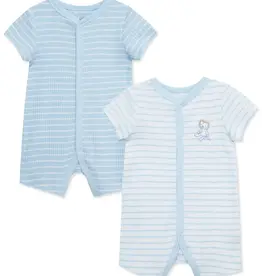 Little Me Snuggly Safari Rompers (2pack)