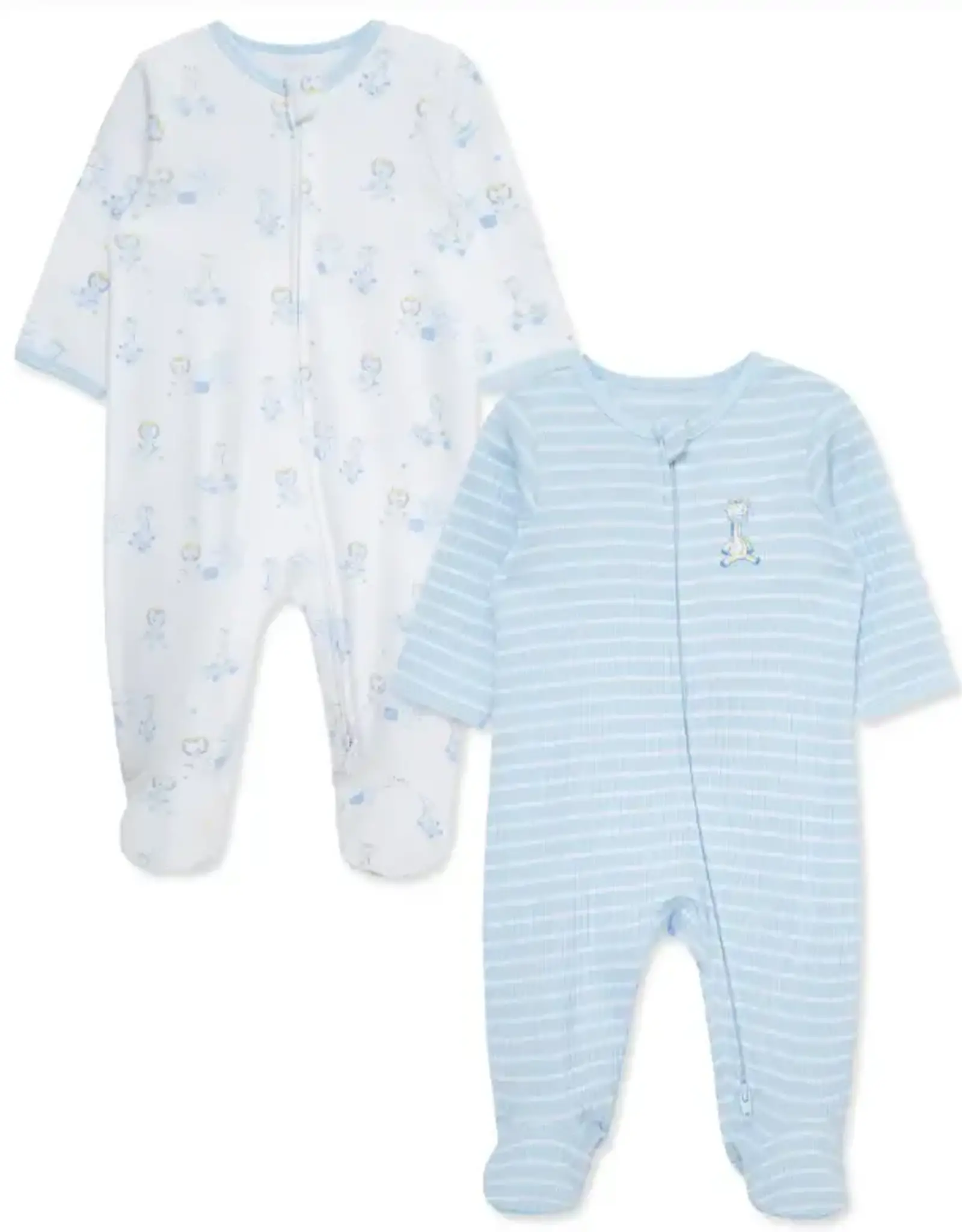 Little Me Snuggly Safari Footies (2pack)