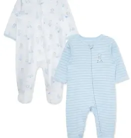 Little Me Snuggly Safari Footies (2pack)
