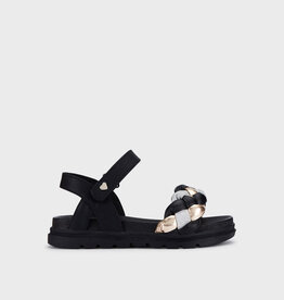 Mayoral Black Sandals w/Gold Accent