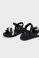 Mayoral Black Sandals w/Gold Accent