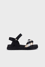 Mayoral Black Sandals w/Gold Accent