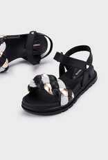 Mayoral Black Sandals w/Gold Accent