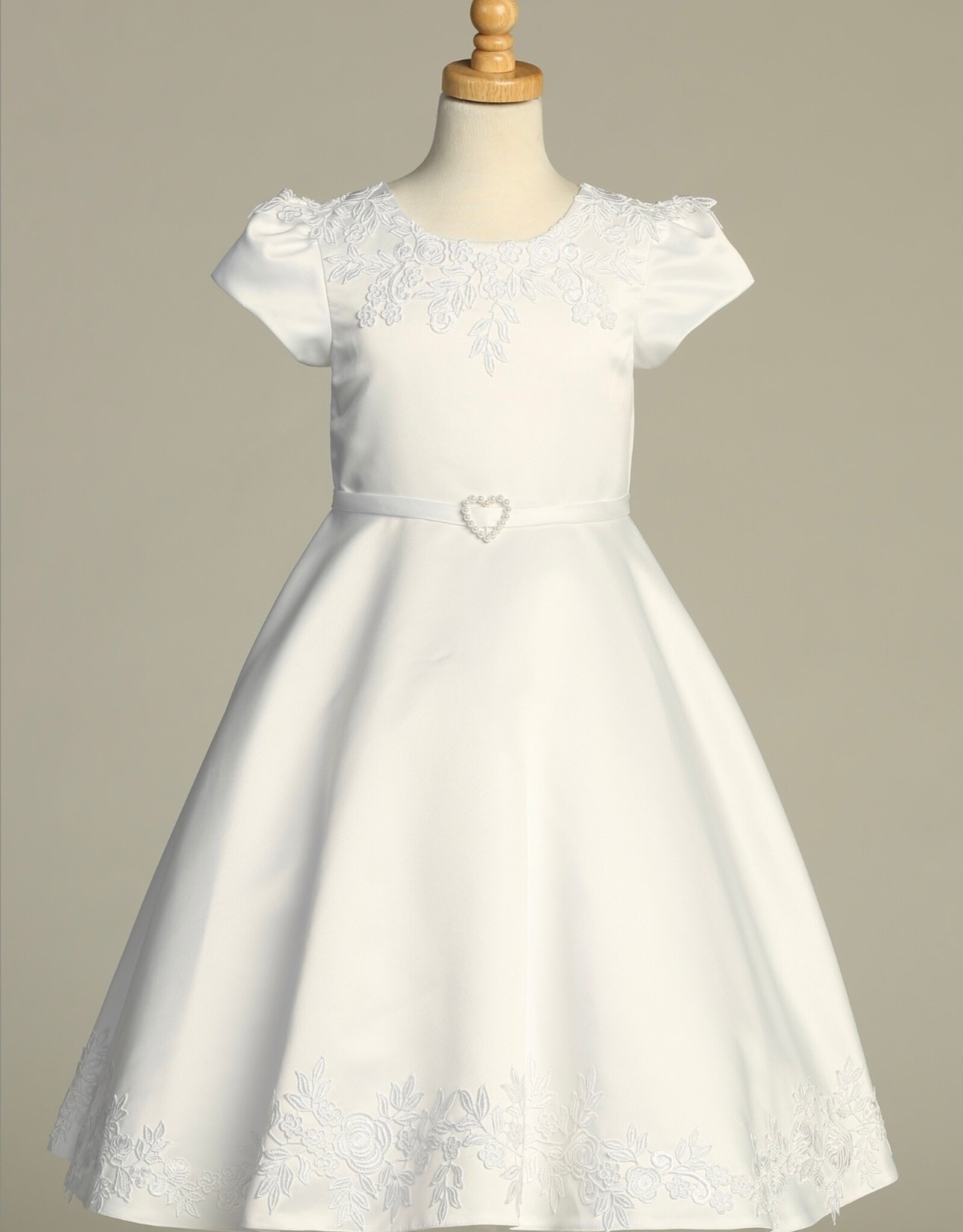 Lito Satin & Embroidered Lace Trim SP736
