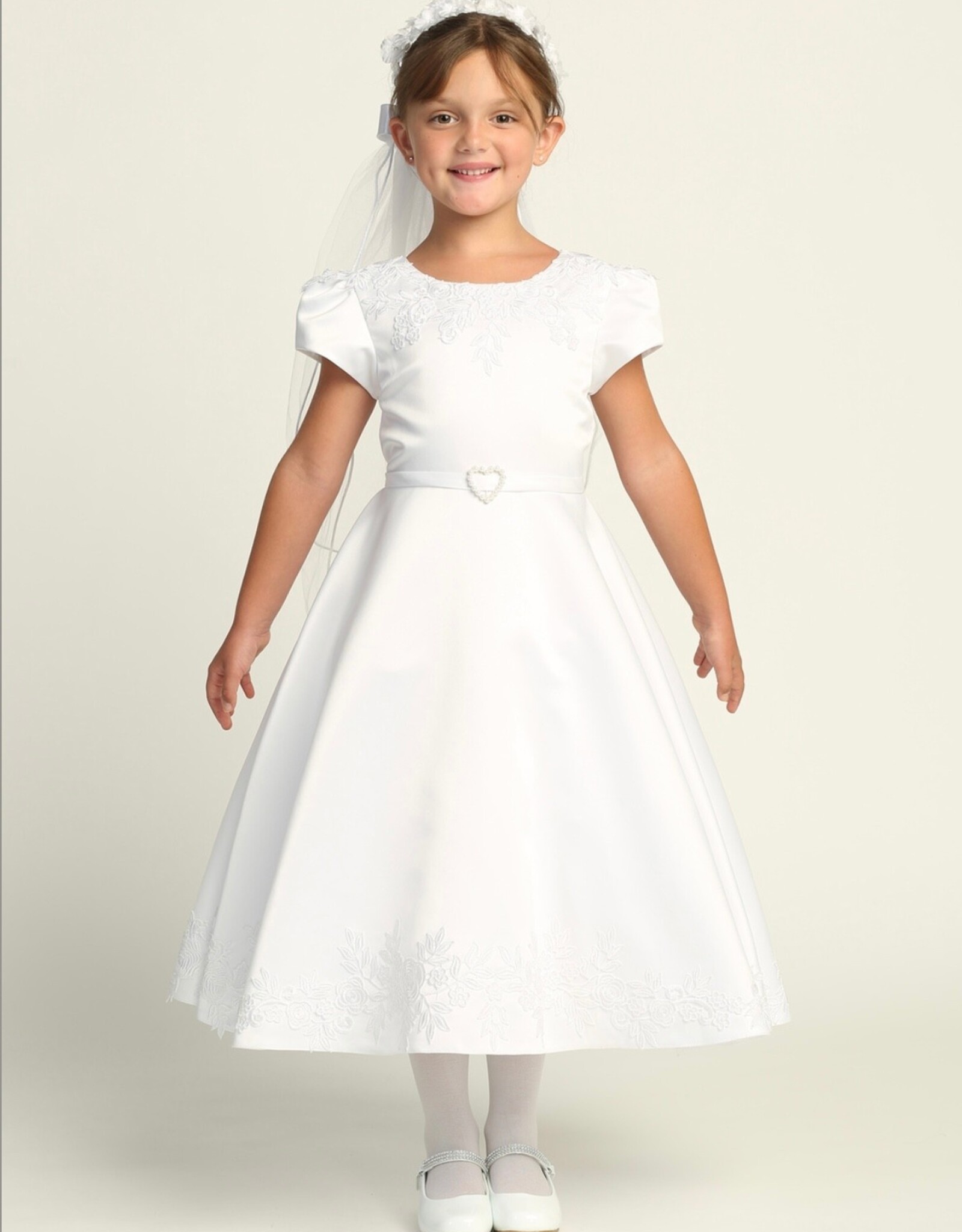Lito Satin & Embroidered Lace Trim SP736