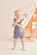 Little Me Daisy Knit Shortall Set
