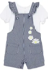 Little Me Daisy Knit Shortall Set