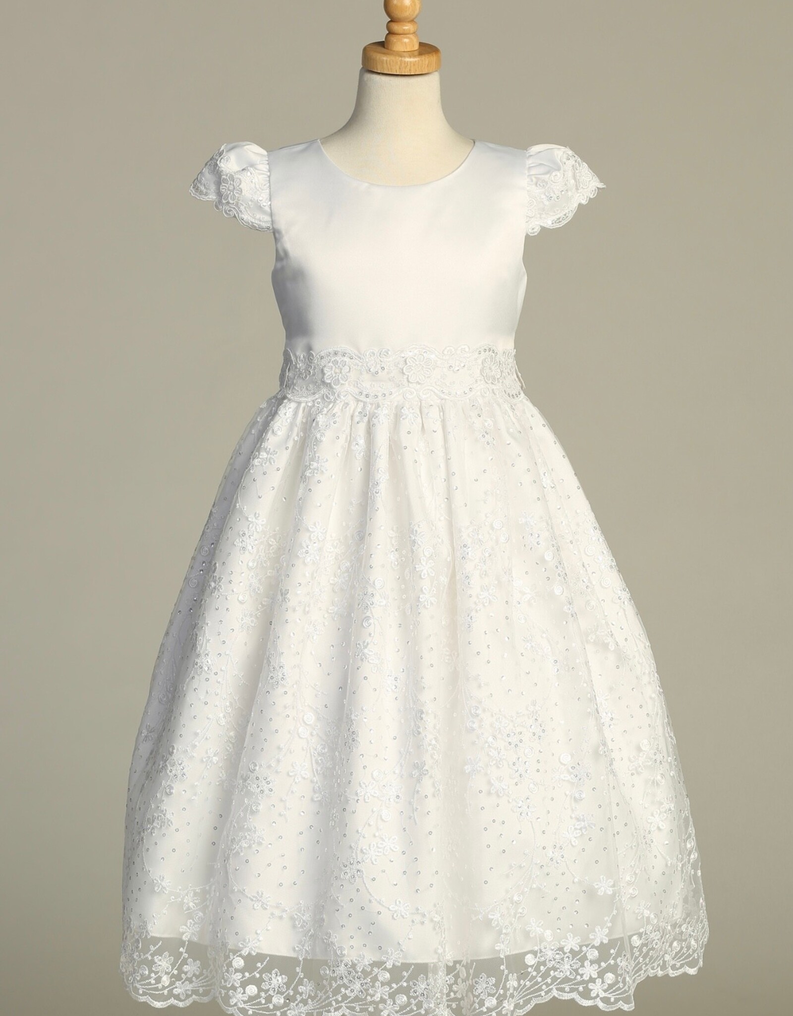 Lito Satin&Embroidered Tulle w/Sequins SP213