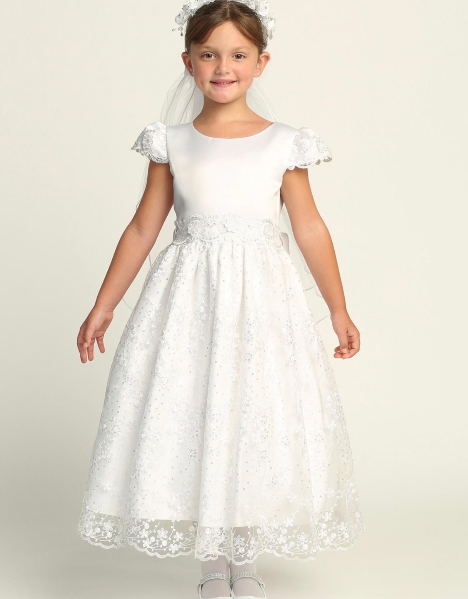 Lito Satin&Embroidered Tulle w/Sequins SP213