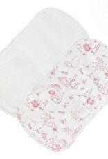 Baby Club Chic Pink Toile Bunnies Burp Cloth