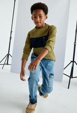 Mayoral Khaki Contrast Long Sleeve