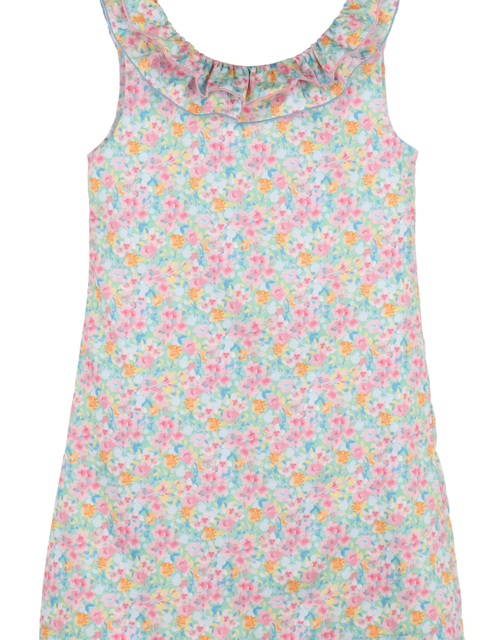 Casero Fuchsia Wildflowers Ruffle Dress