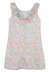 Casero Fuchsia Wildflowers Ruffle Dress