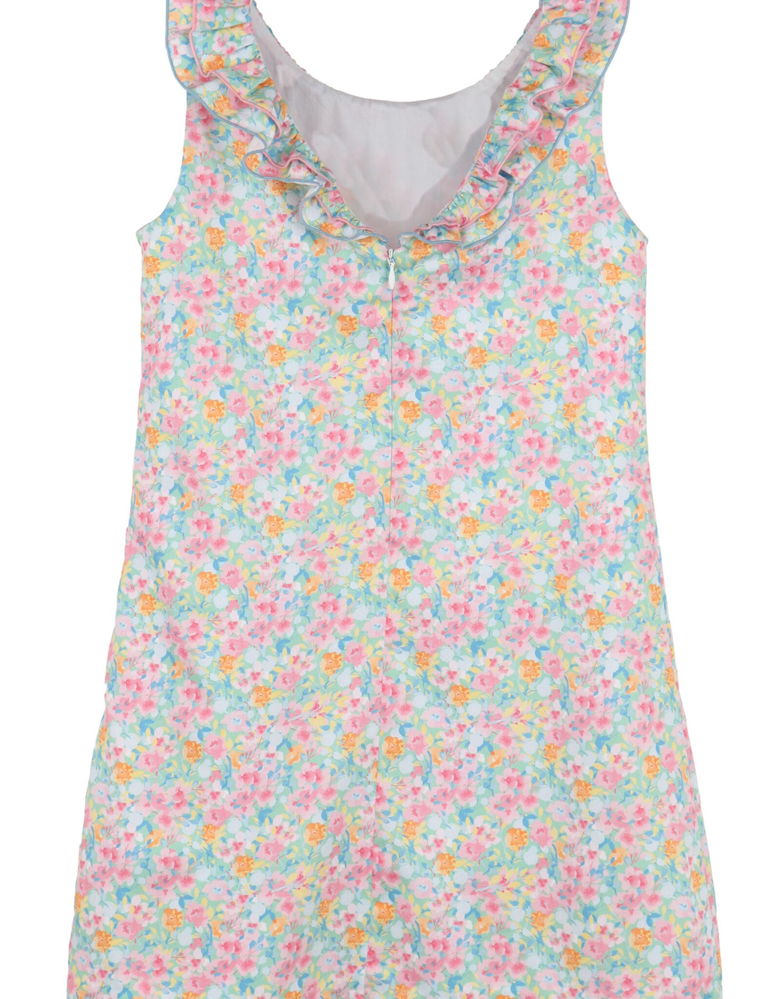 Casero Fuchsia Wildflowers Ruffle Dress