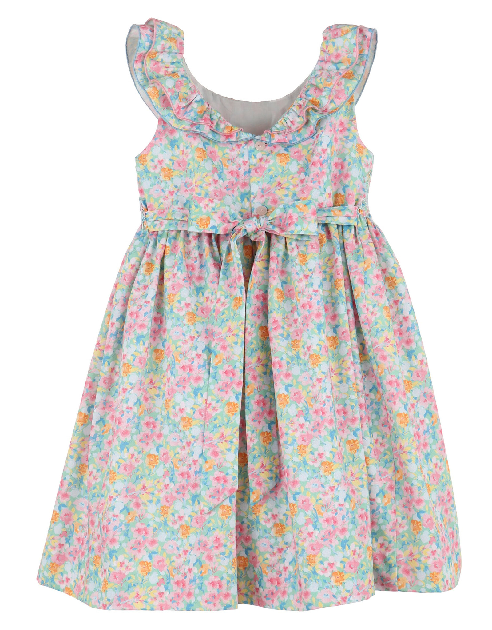 Casero Fuchsia Wildflowers Smock Dress