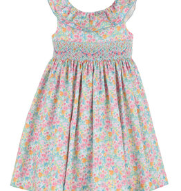 Casero Fuchsia Wildflowers Smock Dress
