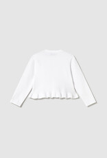 Mayoral White Knit Dressy Cardigan