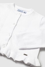 Mayoral White Knit Dressy Cardigan