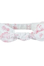 Pink Toile Bunnies Headband