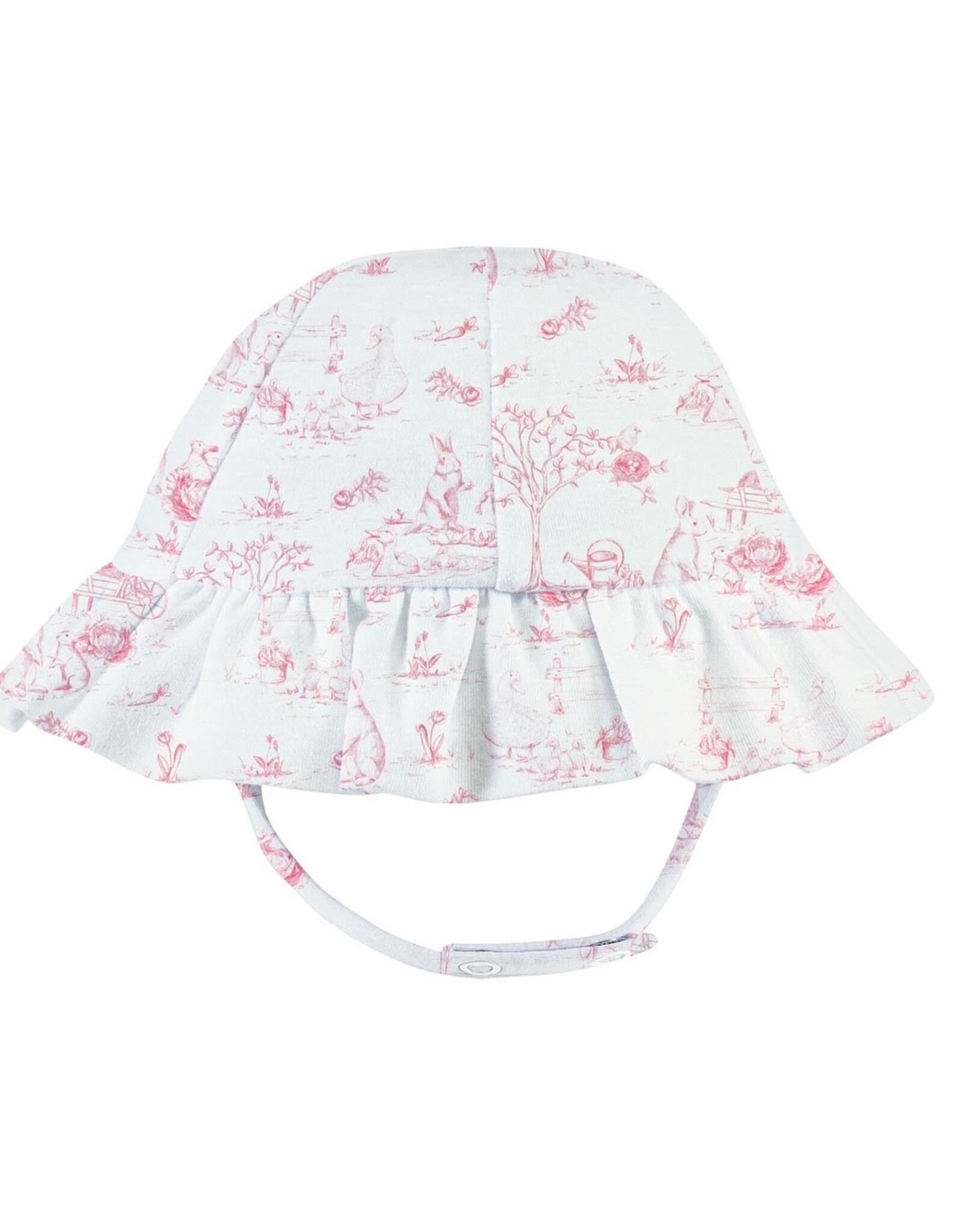 Baby Club Chic Pink Toile Bunnies Sun Hat