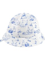 Baby Club Chic Blue Toile Bunnies Sun Hat