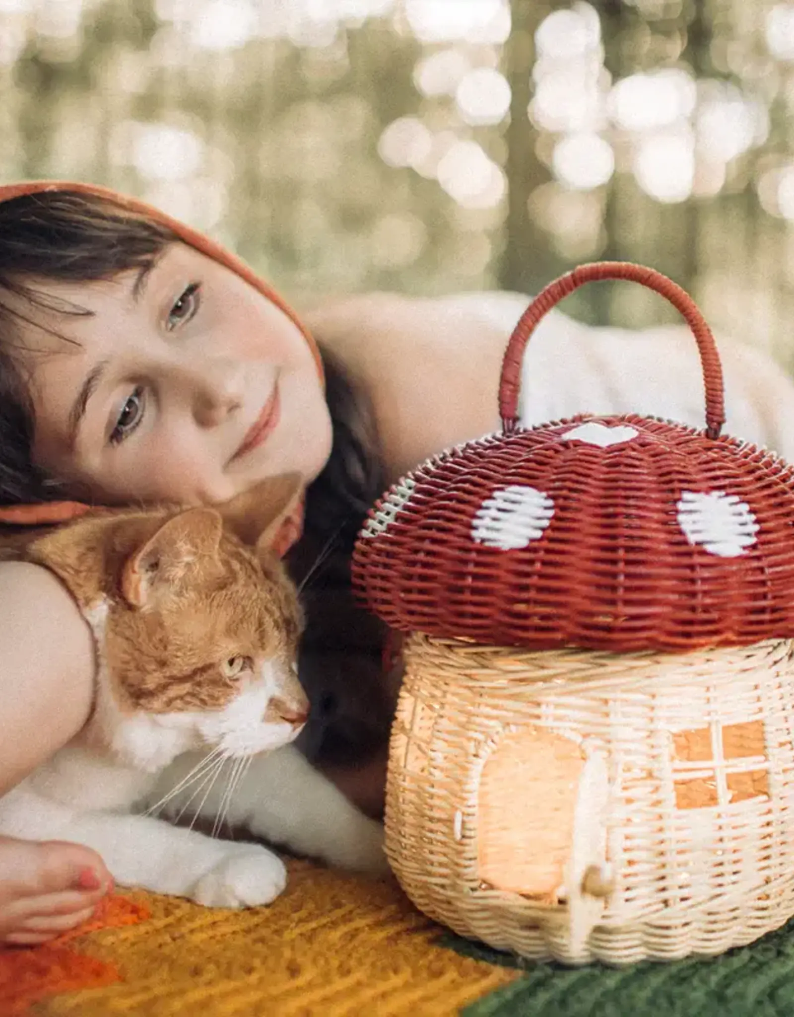 Olli Ella Rattan Mushroom Basket