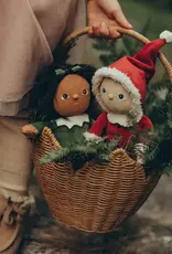 Olli Ella Poinsettia Carry Basket