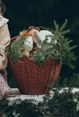 Olli Ella Poinsettia Carry Basket
