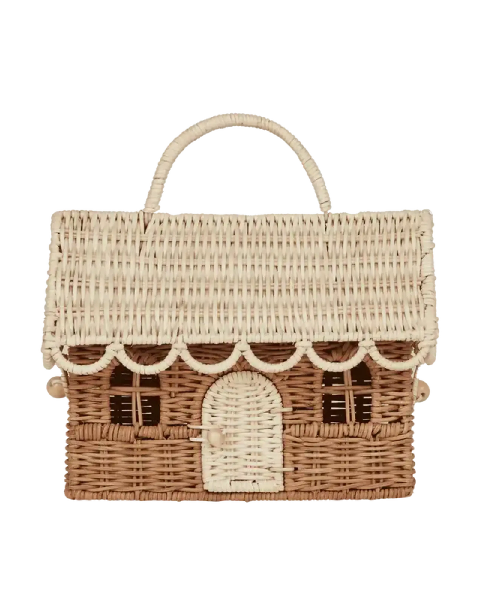 Olli Ella Rattan Gingerbread Casa Clutch