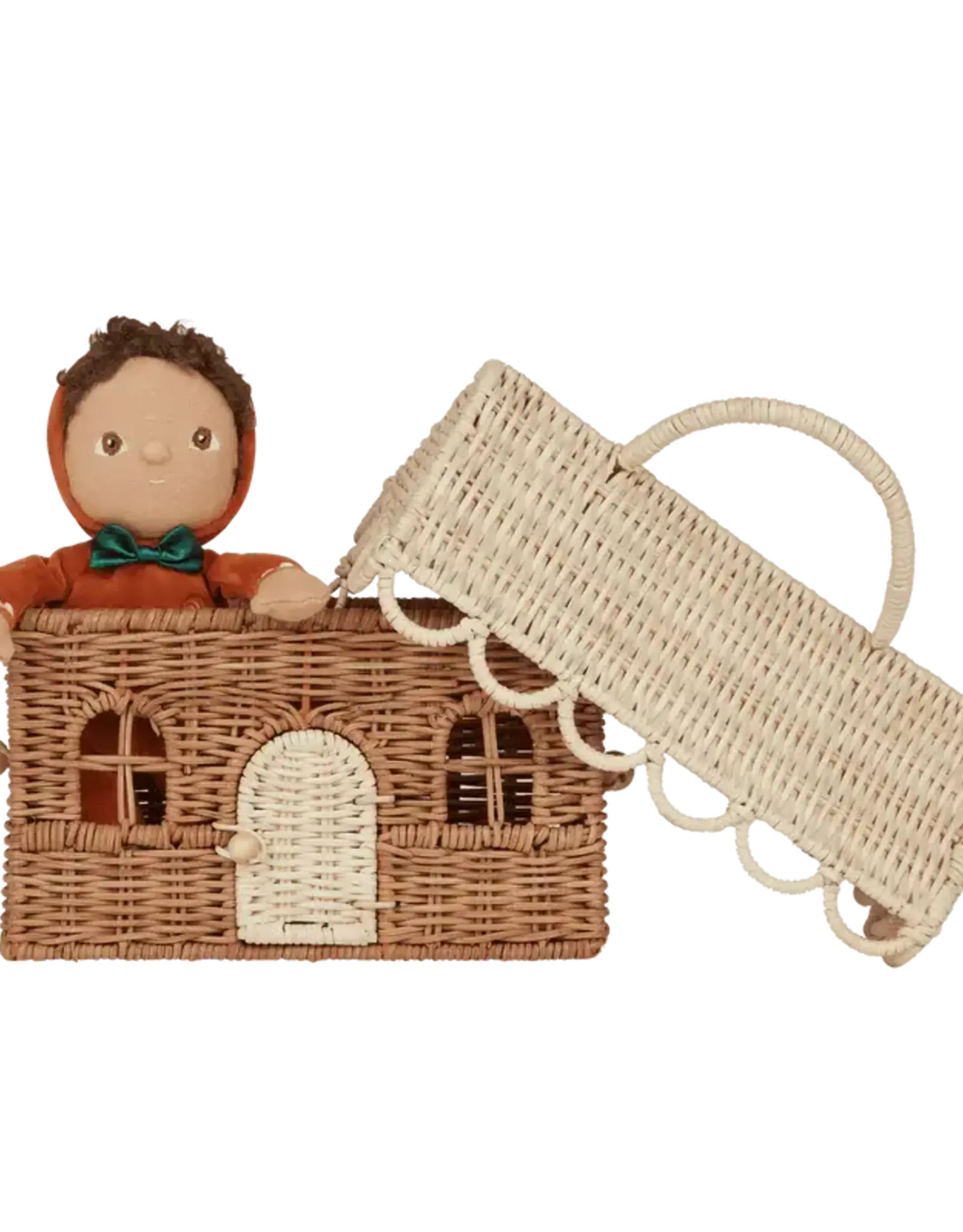 Olli Ella Rattan Gingerbread Casa Clutch
