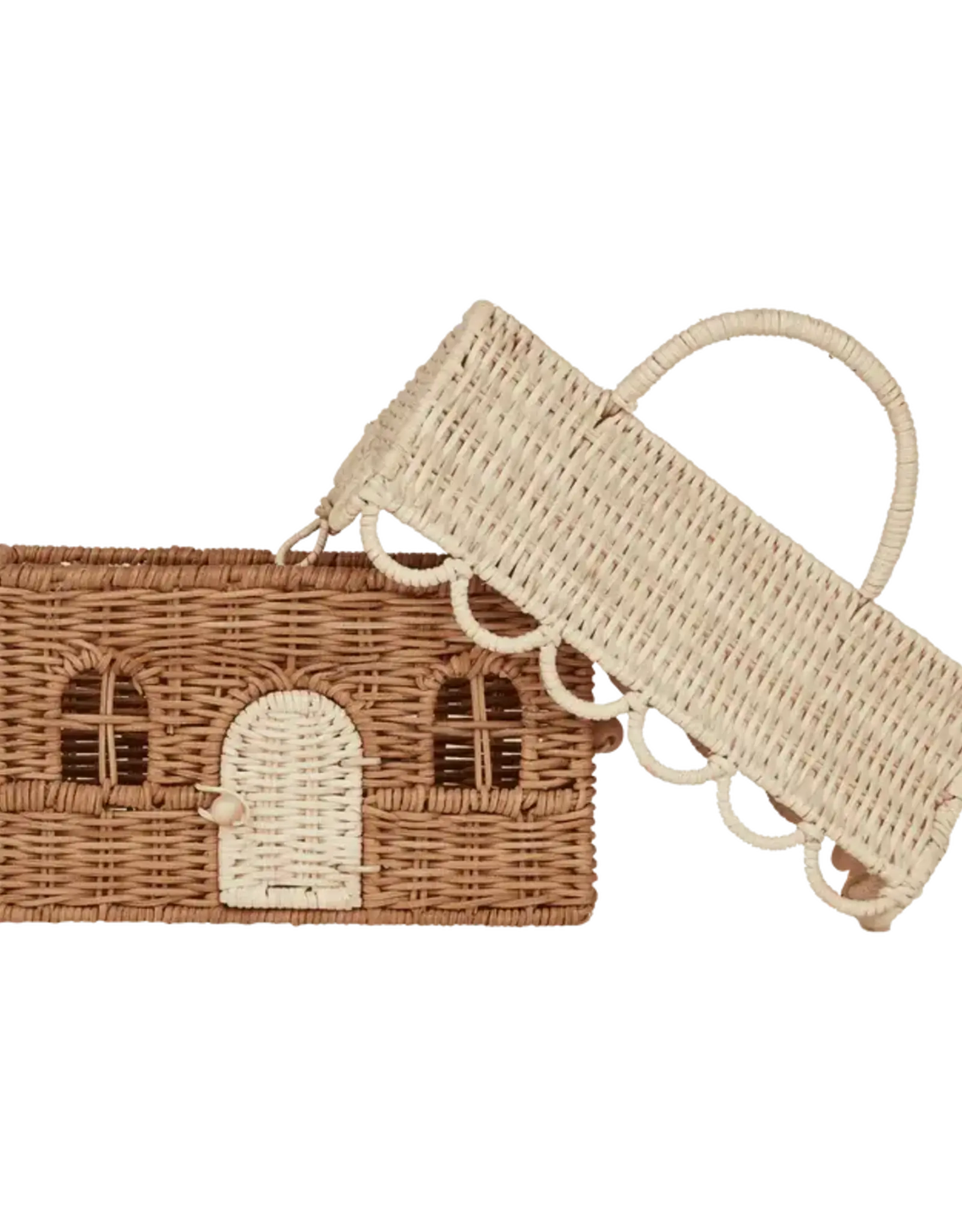 Olli Ella Rattan Gingerbread Casa Clutch