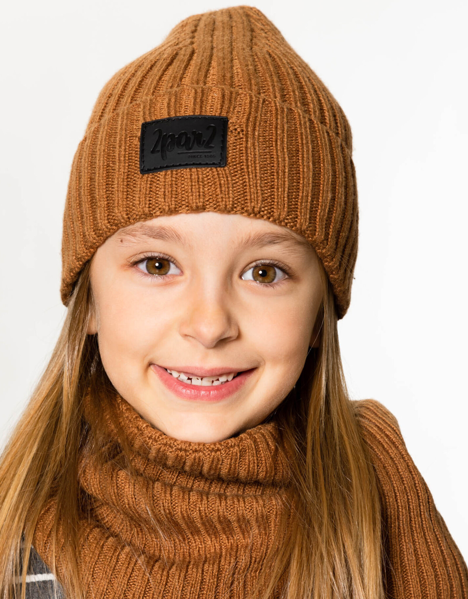 Deux Par Deux Mocha Bisque Knitted Hat