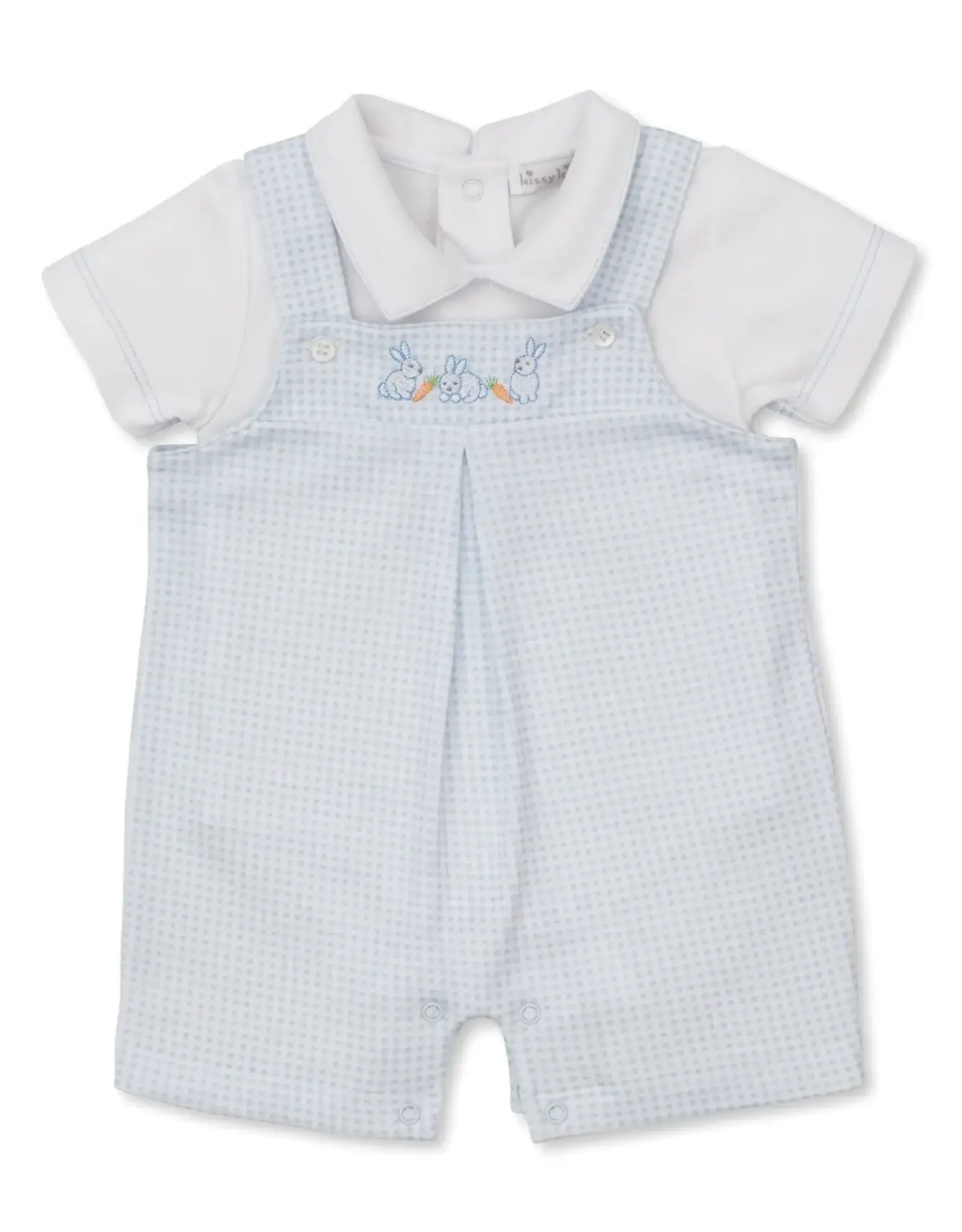 Kissy Kissy Baby Bunny Patch Short Overall Set
