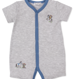 Kissy Kissy Roundup Grey Stripe Shortall