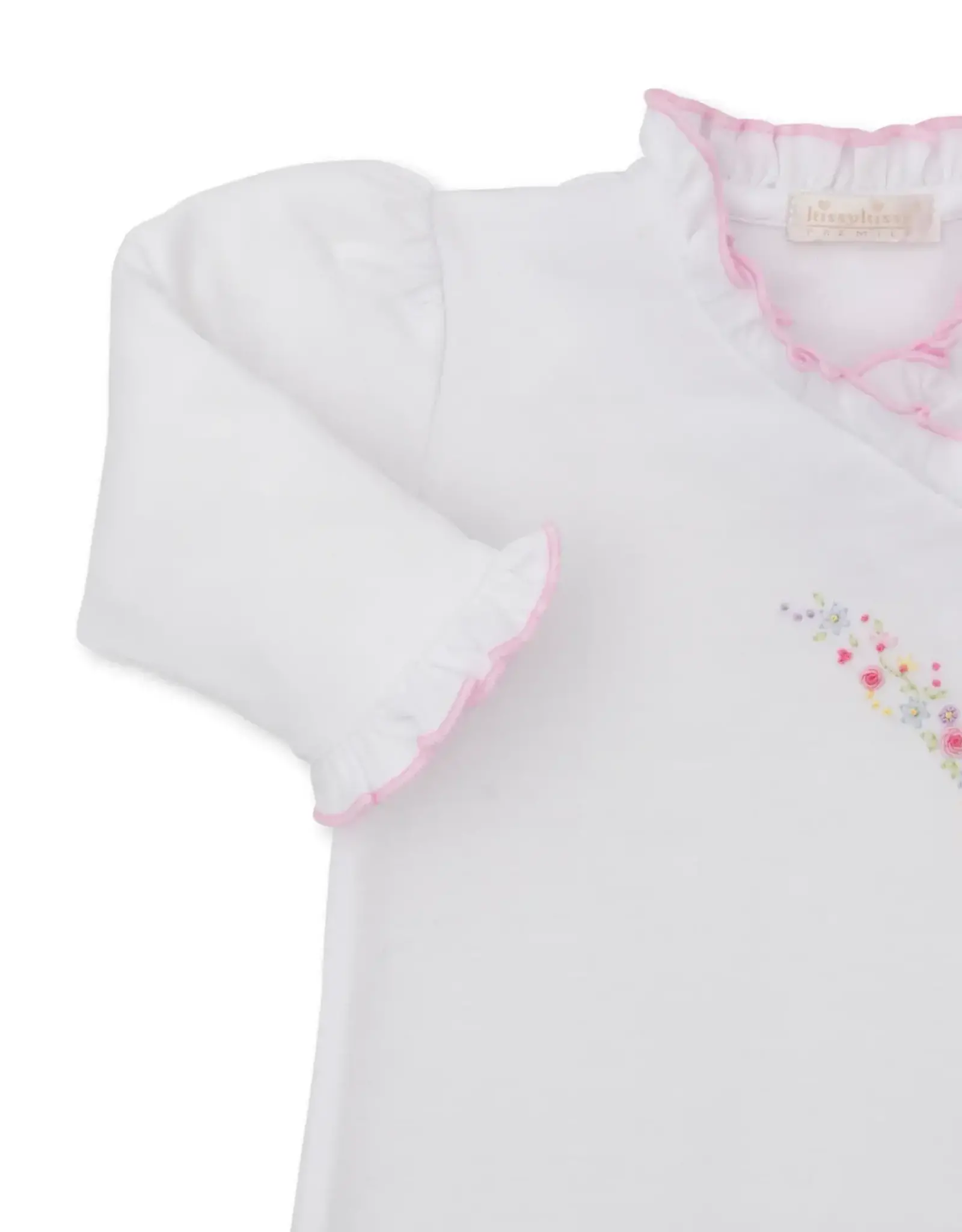 Kissy Kissy Primrose Flowers Hand Embroidered Sack