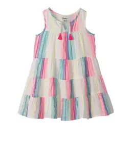 Hatley Neon Stripes Layered Tiered Dress