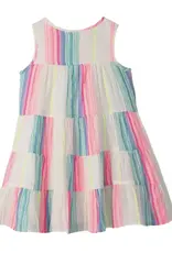 Hatley Neon Stripes Layered Tiered Dress