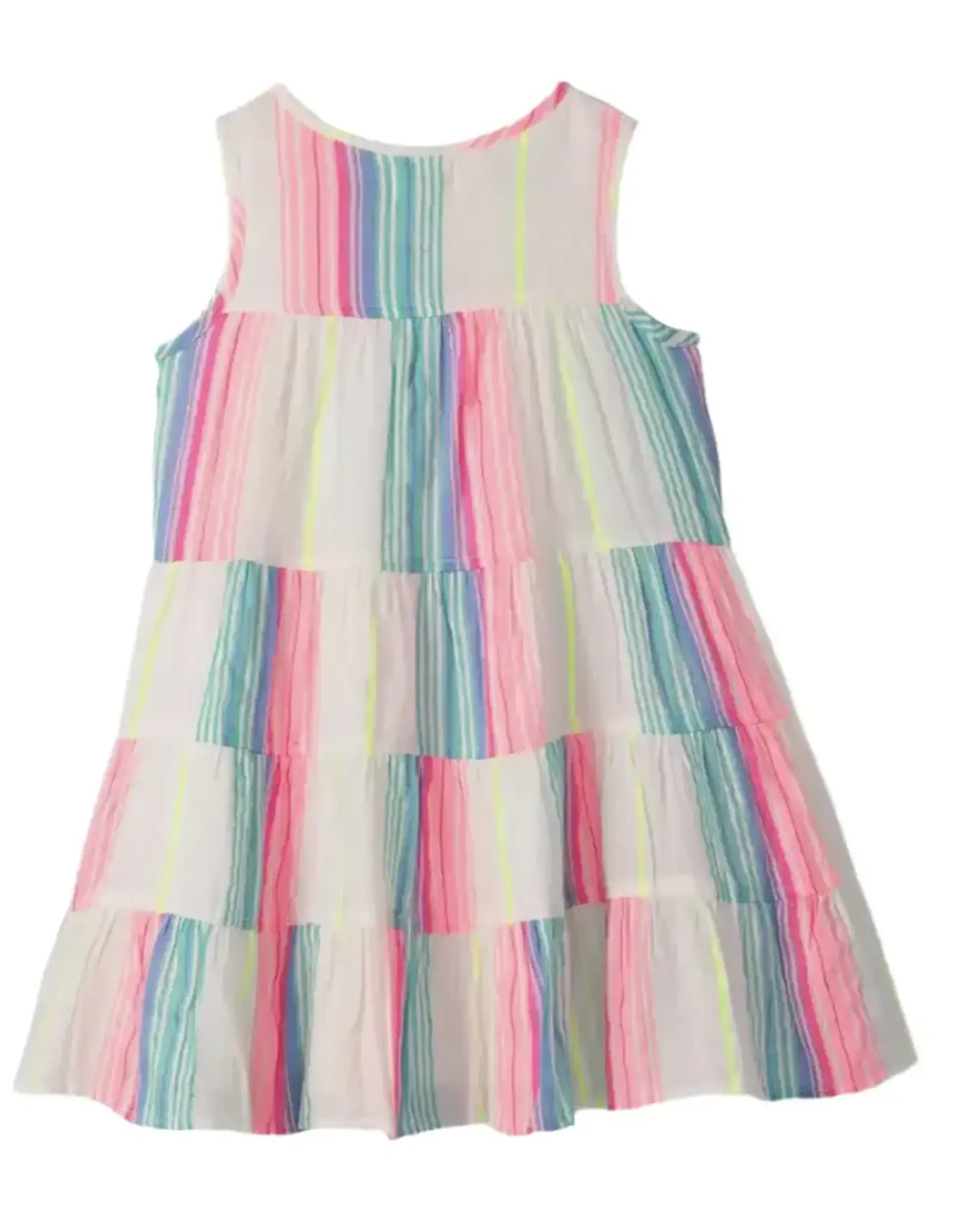 Hatley Neon Stripes Layered Tiered Dress