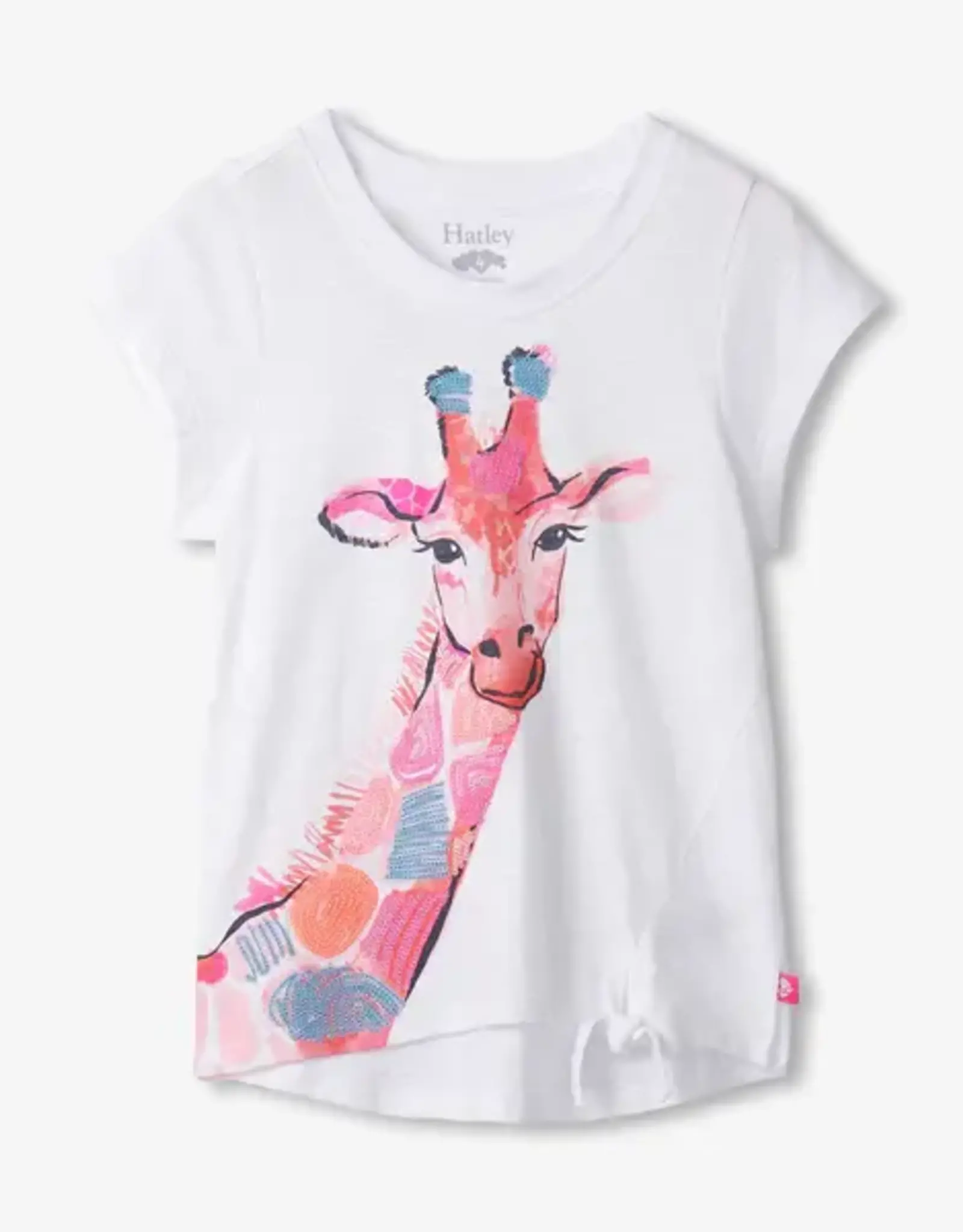 Hatley Happy Giraffe Tie Front Tee