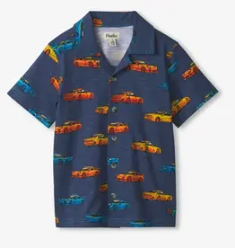 Hatley Vaporwave Cars Jersey Button Down