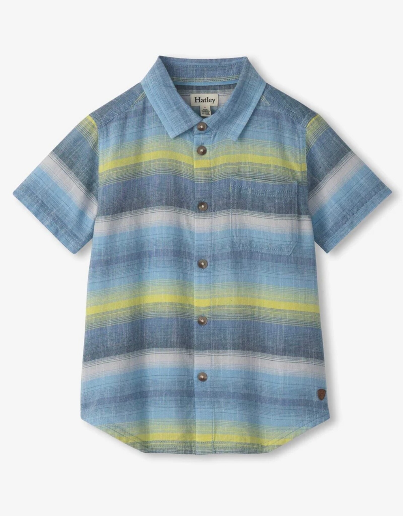 Hatley Lime Green Stripes Button Down Shirt