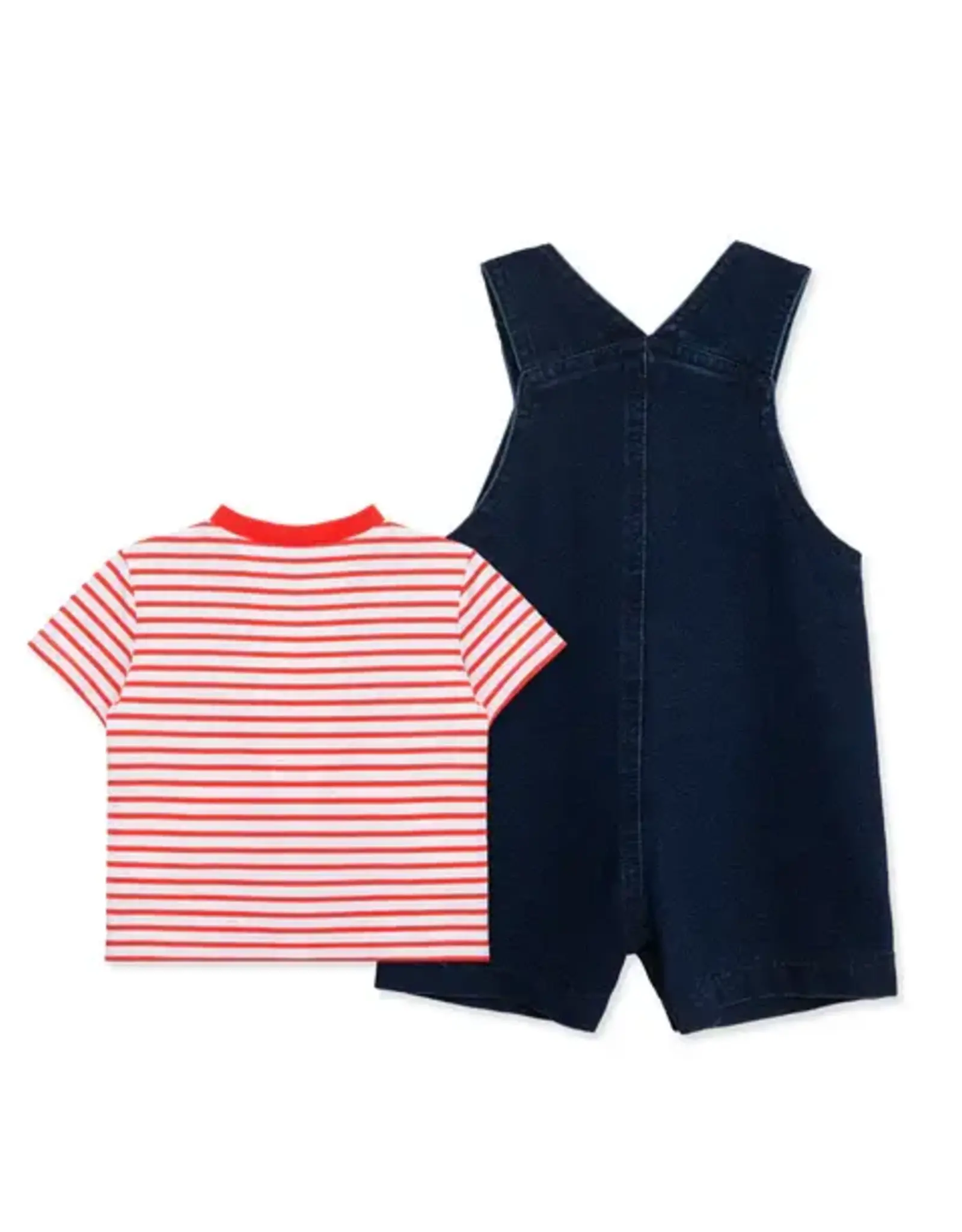 Little Me Sailboat Knit Shortall