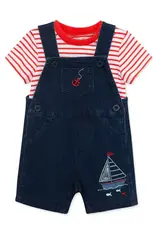 Little Me Sailboat Knit Shortall