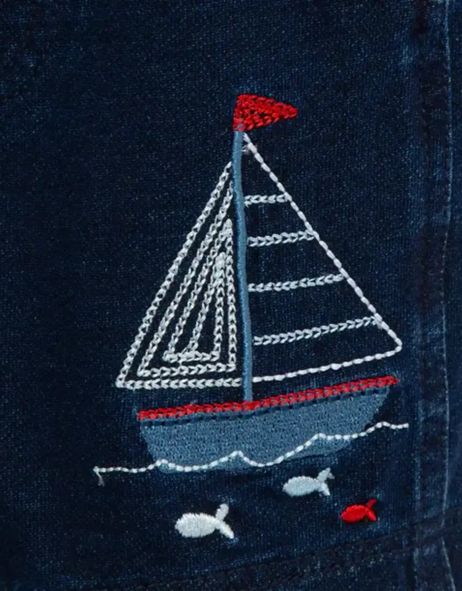 Little Me Sailboat Knit Shortall
