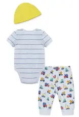 Little Me Construction Bodysuit & Pant Set