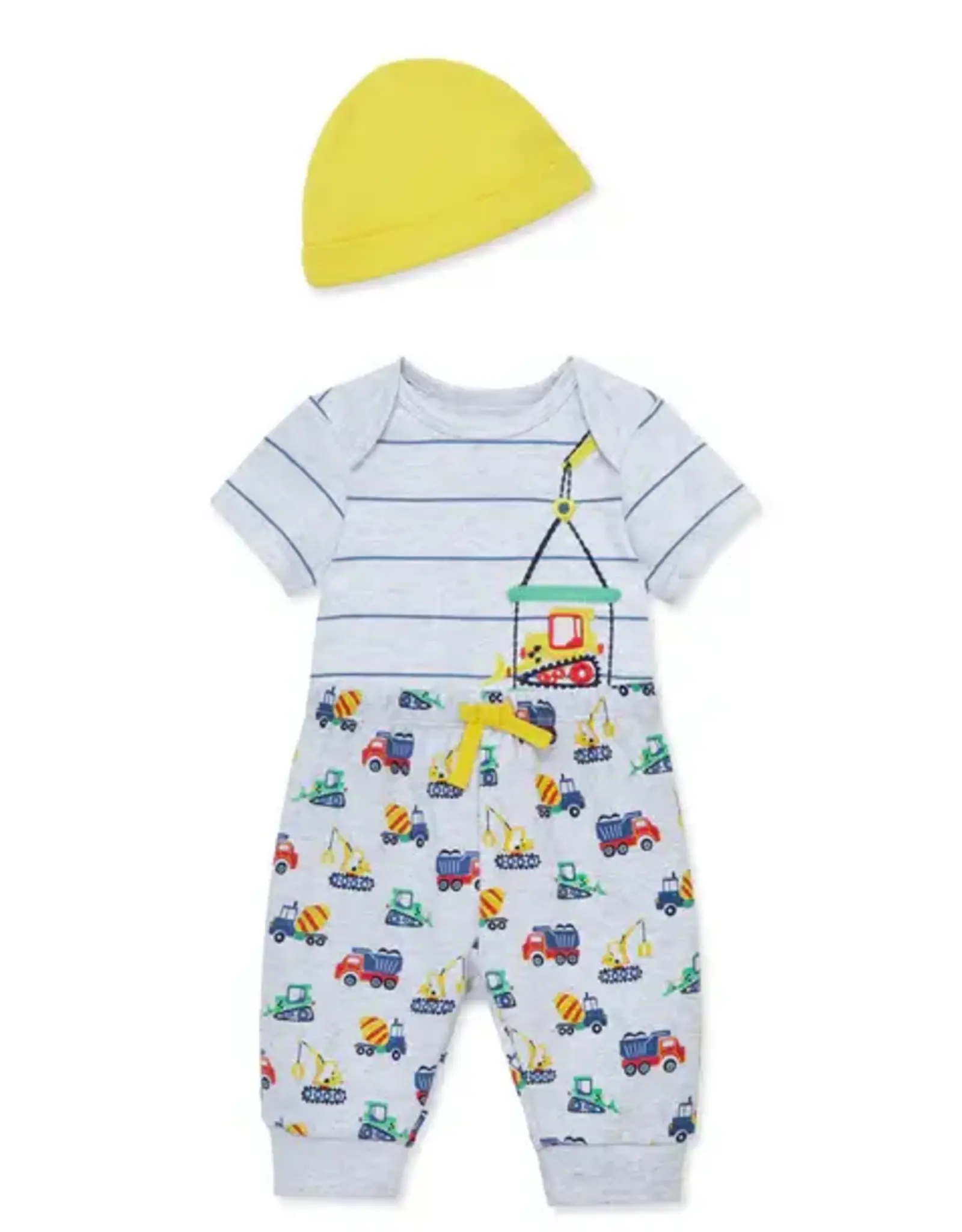 Little Me Construction Bodysuit & Pant Set