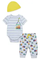 Little Me Construction Bodysuit & Pant Set